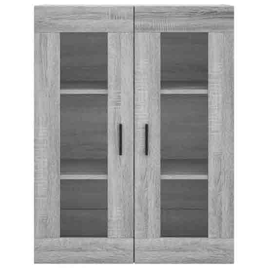 Barrie Wooden Wall Mounted Storage Cabinet In Grey Sonoma