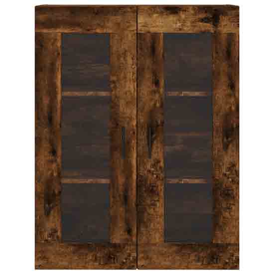 Barrie Wooden Wall Mounted Storage Cabinet In Smoked Oak