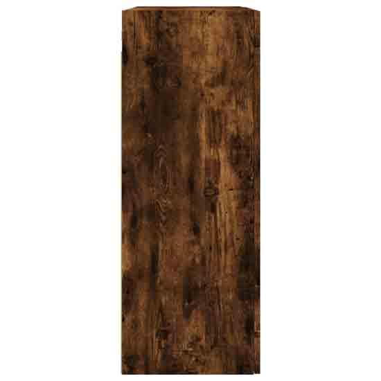 Barrie Wooden Wall Mounted Storage Cabinet In Smoked Oak