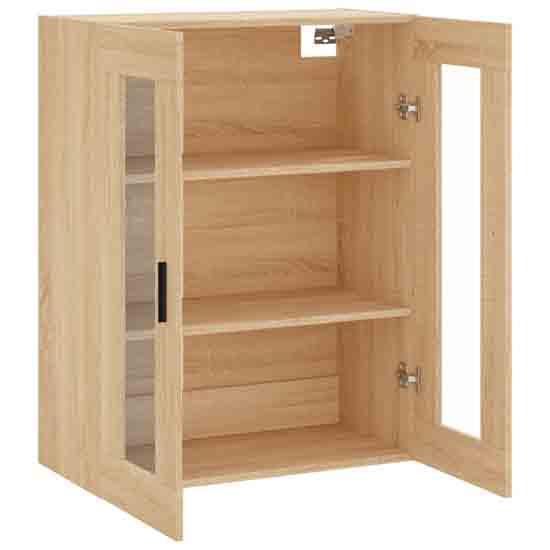 Barrie Wooden Wall Mounted Storage Cabinet In Sonoma Oak