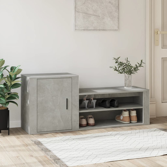 Barrington Hallway Shoe Storage Cabinet In Concrete Effect