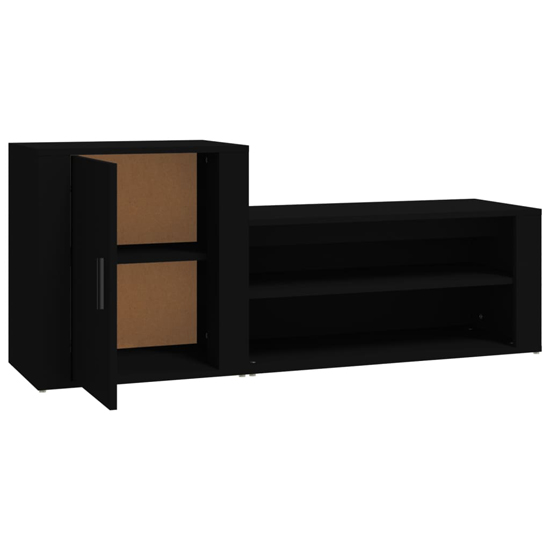 Barrington Wooden Hallway Shoe Storage In Black Furniture in