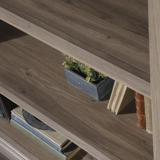 Batesville Wooden Bookcase With 3 Shelves In Salt Oak