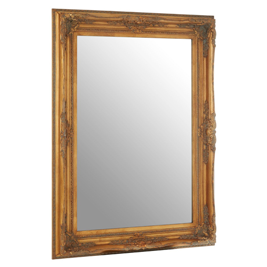 Product photograph of Barstik Floral Design Wall Mirror In Antique Gold Frame from Furniture in Fashion