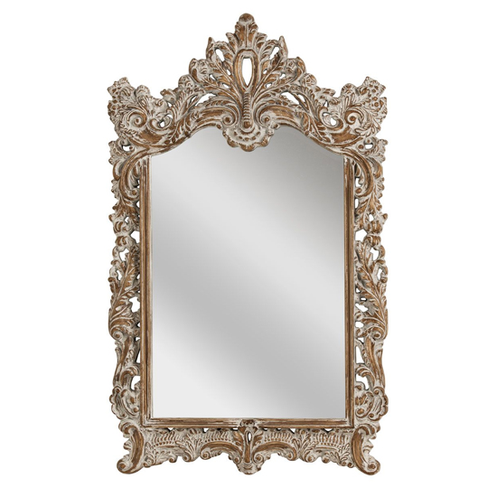 Barstik Rectangular Wall Bedroom Mirror In Dusty White Frame