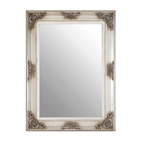 Barstik Rectangular Wall Mirror In Antique Silver Frame Furniture in