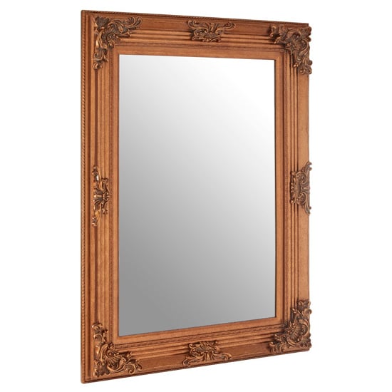 Read more about Barstik rectangular wall mirror in metallic gold frame