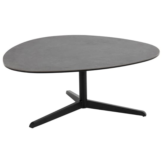 Read more about Barstow ceramic coffee table large with black metal base