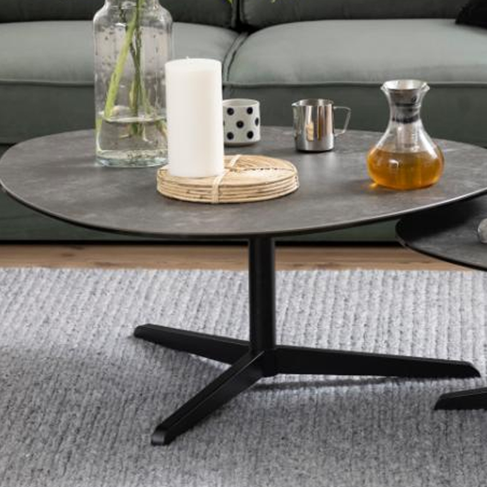 Barstow Large Ceramic Coffee Table In Black Fairbanks