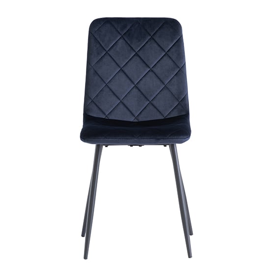 Basia Velvet Fabric Dining Chair In Deep Blue_2