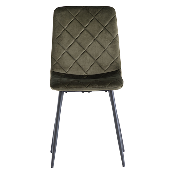 Basia Velvet Fabric Dining Chair In Juniper Green_2