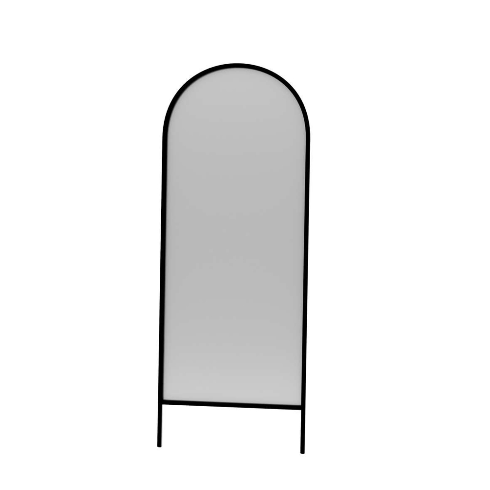 Basiko Arched Floor Full Length Mirror with Black Metal Frame