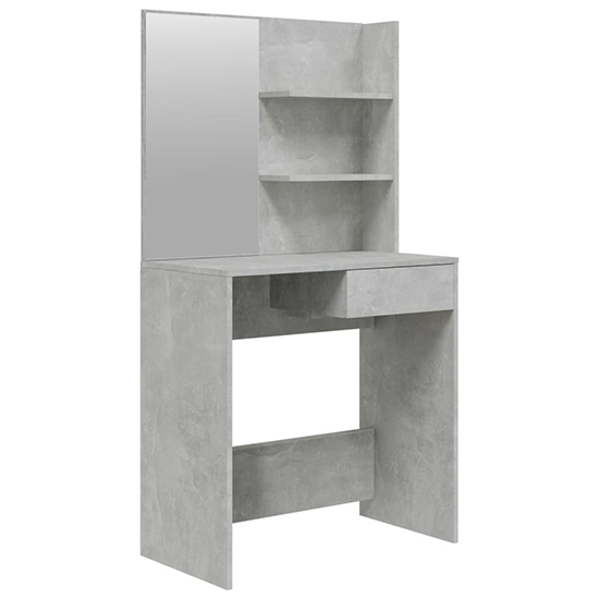 Basile Wooden Dressing Table With Mirror In Concrete Effect_3
