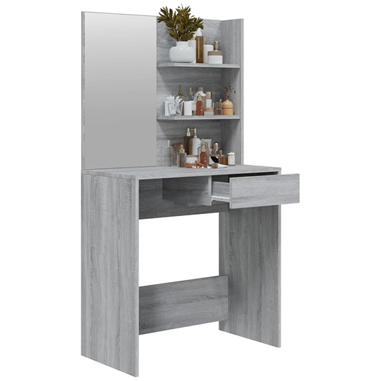 Basile Wooden Dressing Table With Mirror In Grey Sonoma Oak_2