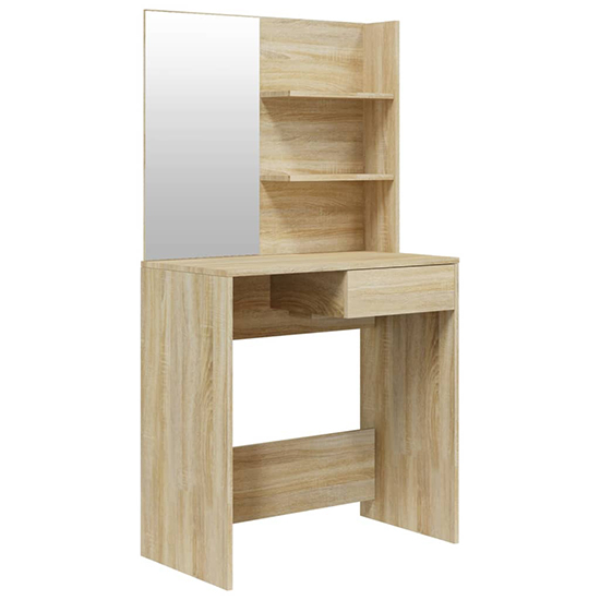 Basile Wooden Dressing Table With Mirror In Sonoma Oak_3