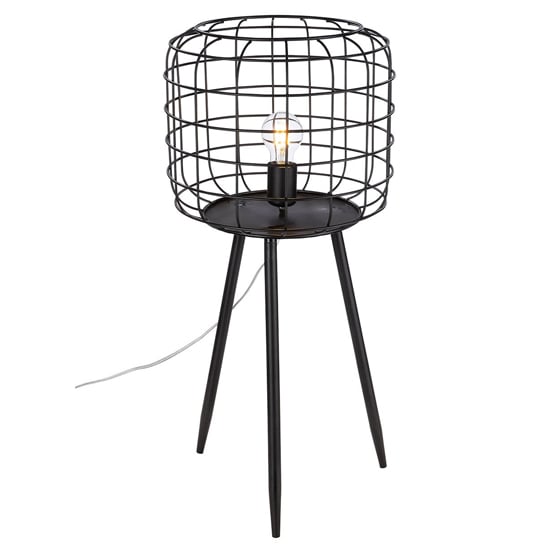 Read more about Basket metal floor lamp in black