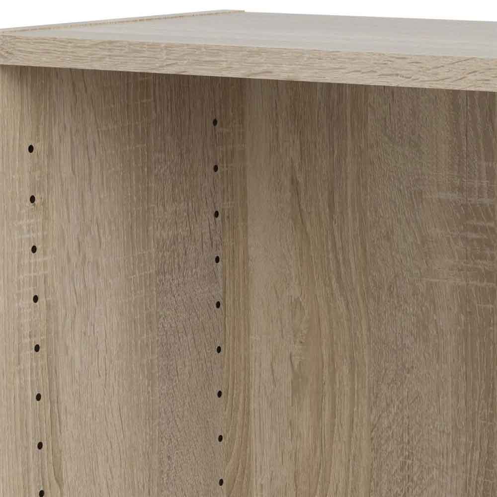 Baskon Low Narrow Wooden Display Cabinet with 1 Glass Door in Oak