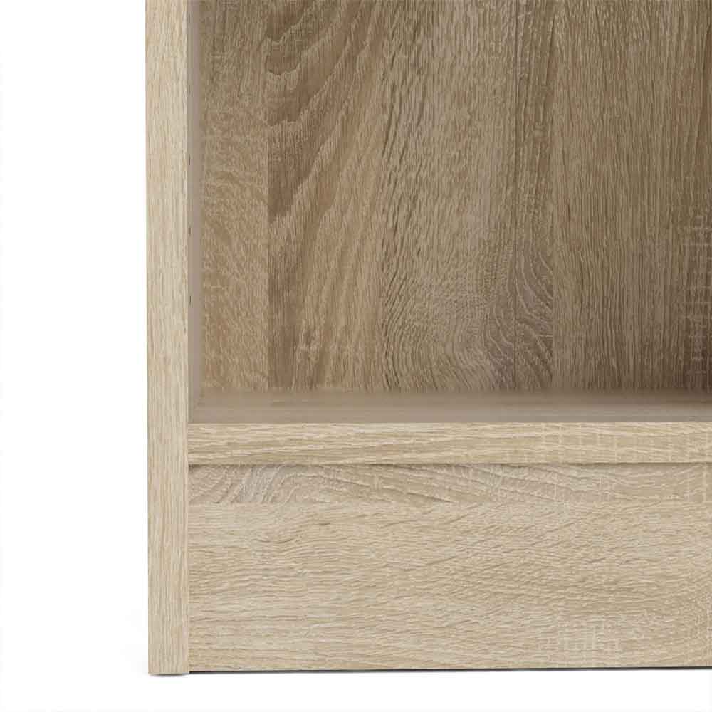 Baskon Low Narrow Wooden Display Cabinet with 1 Glass Door in Oak