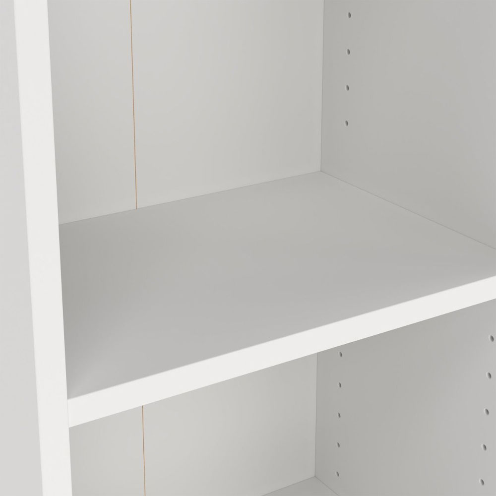 Baskon Low Wide Wooden Storage Cabinet with 2 Doors in White