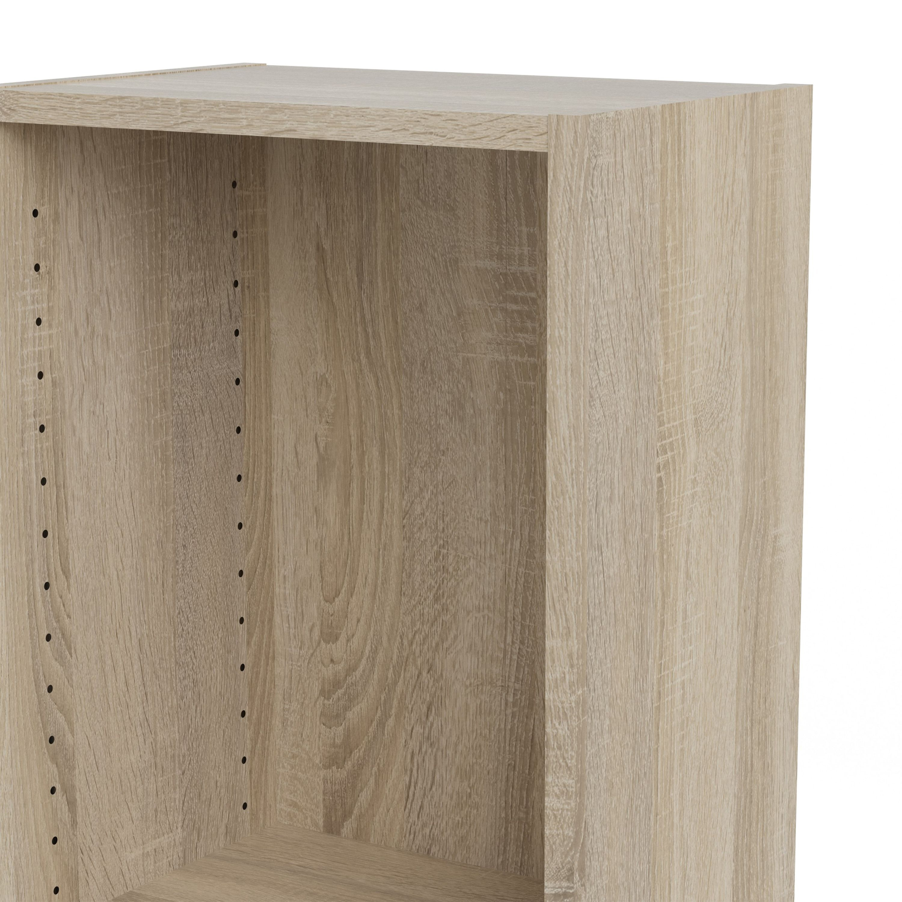Baskon Narrow Wooden Bookcase With 5 Shelves In Oak