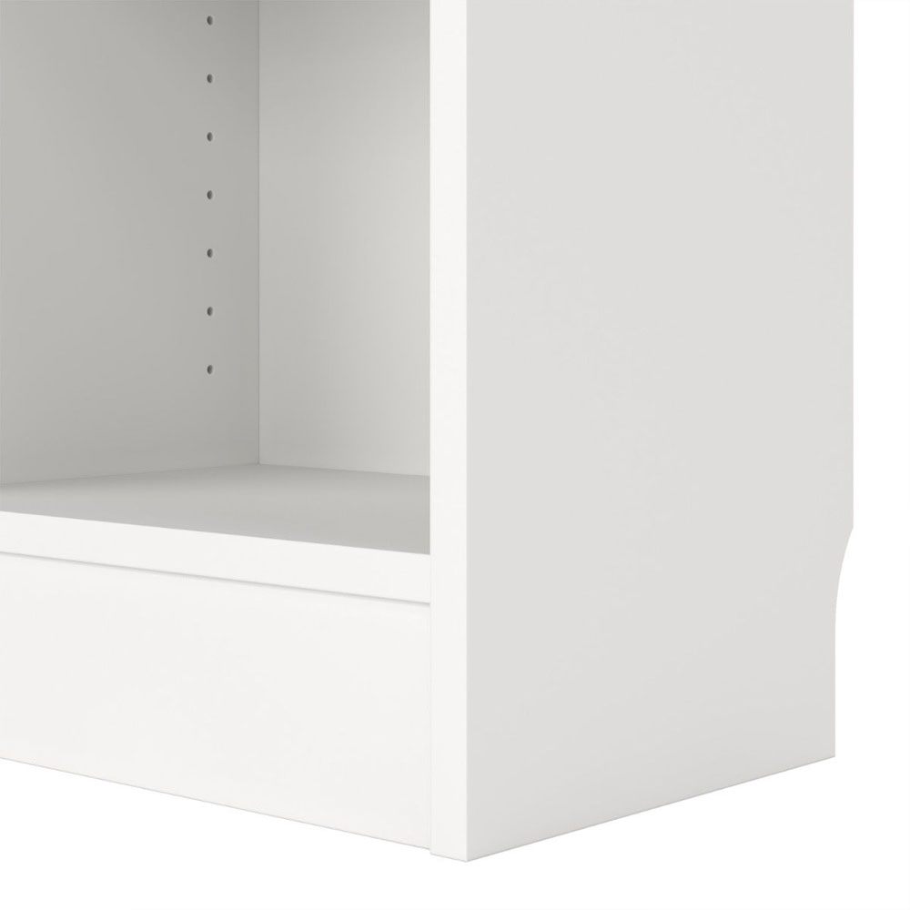 Baskon Tall Narrow Wooden Bookcase in White