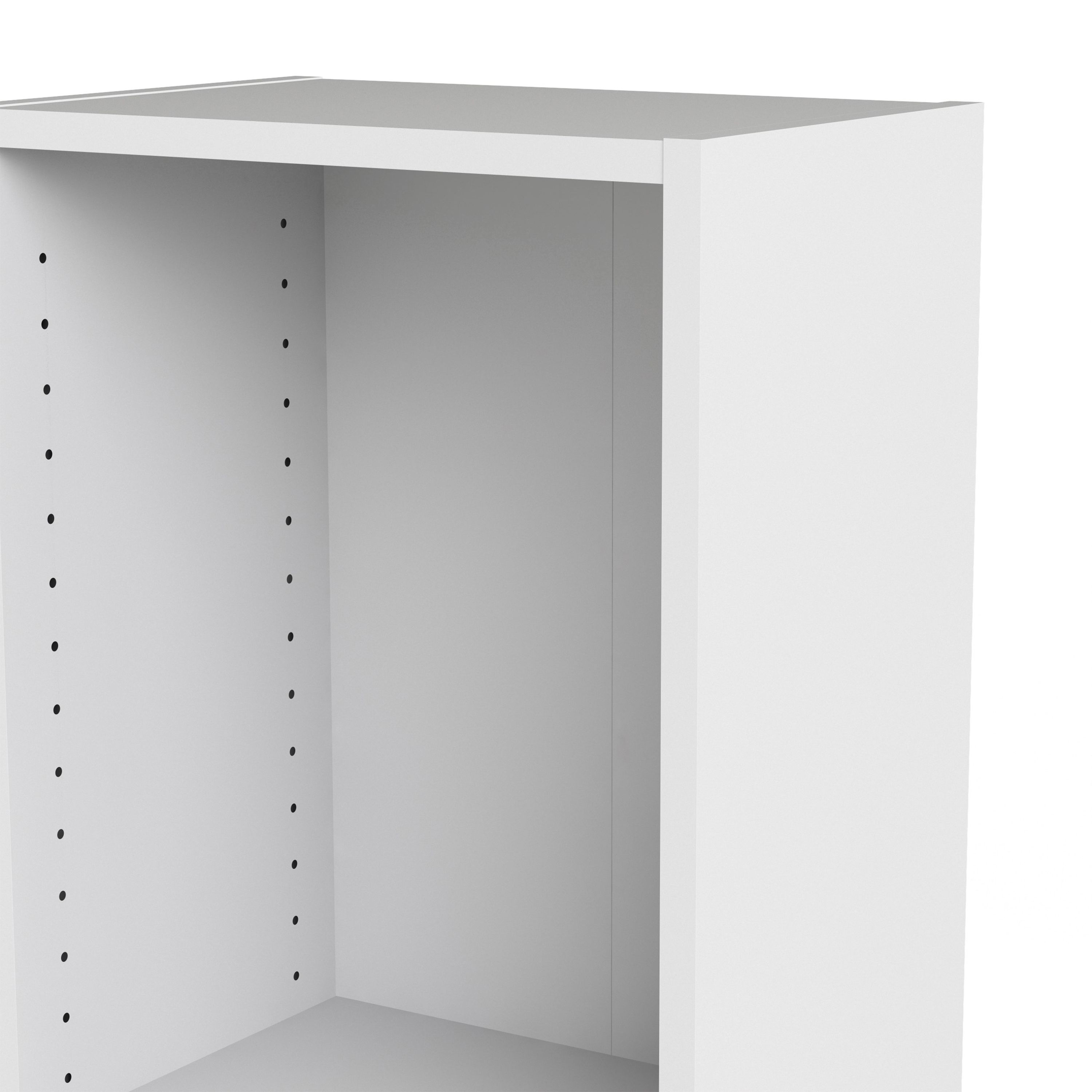 Baskon Narrow Wooden Bookcase With 5 Shelves In White