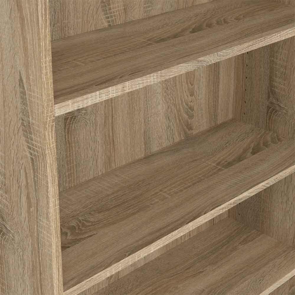 Baskon Tall Wooden Display Cabinet with 2 Doors in Oak