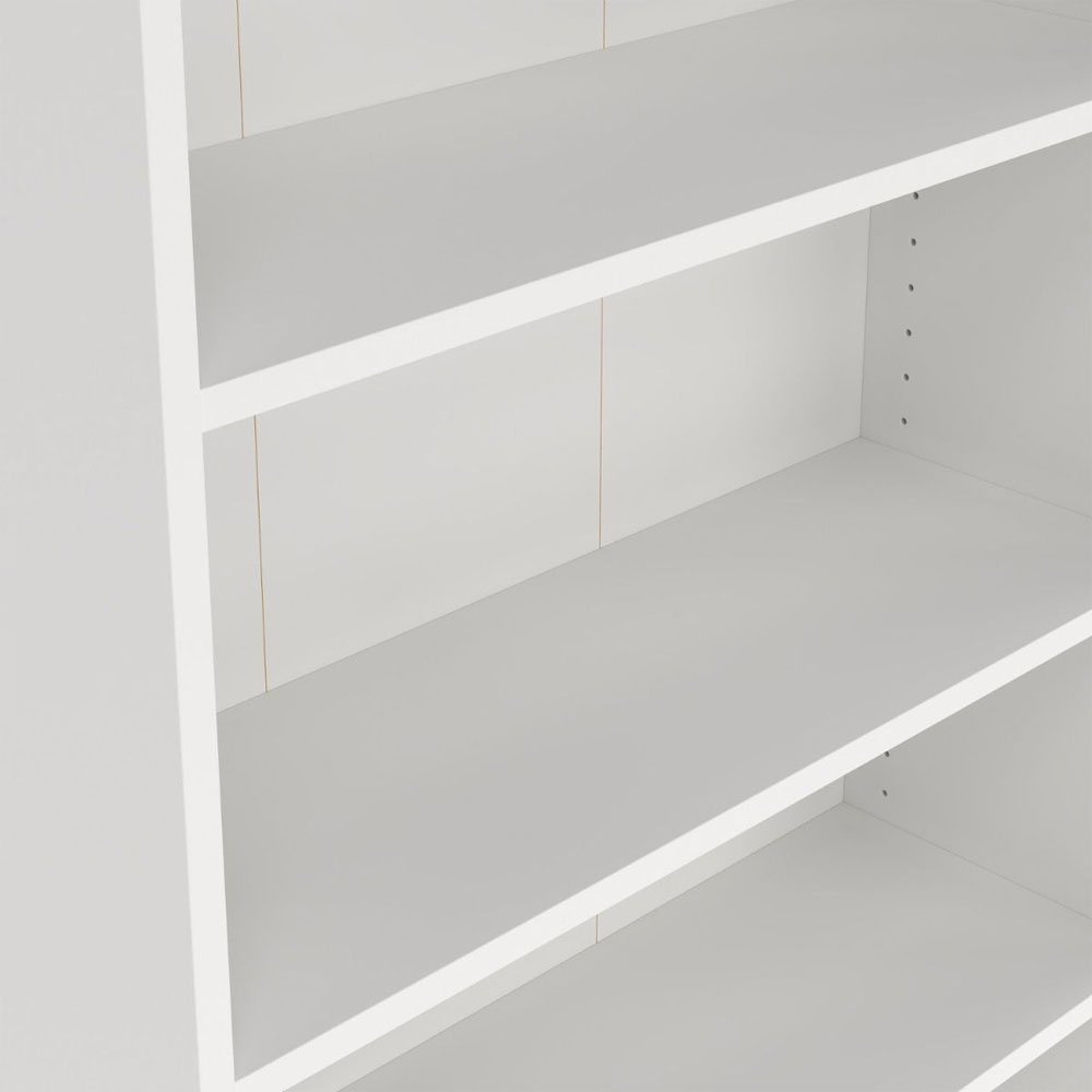 Baskon Tall Wooden Display Cabinet with 4 Doors in White