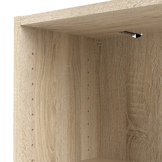 Baskon Wooden Wide Bookcase With 3 Shelves In Oak