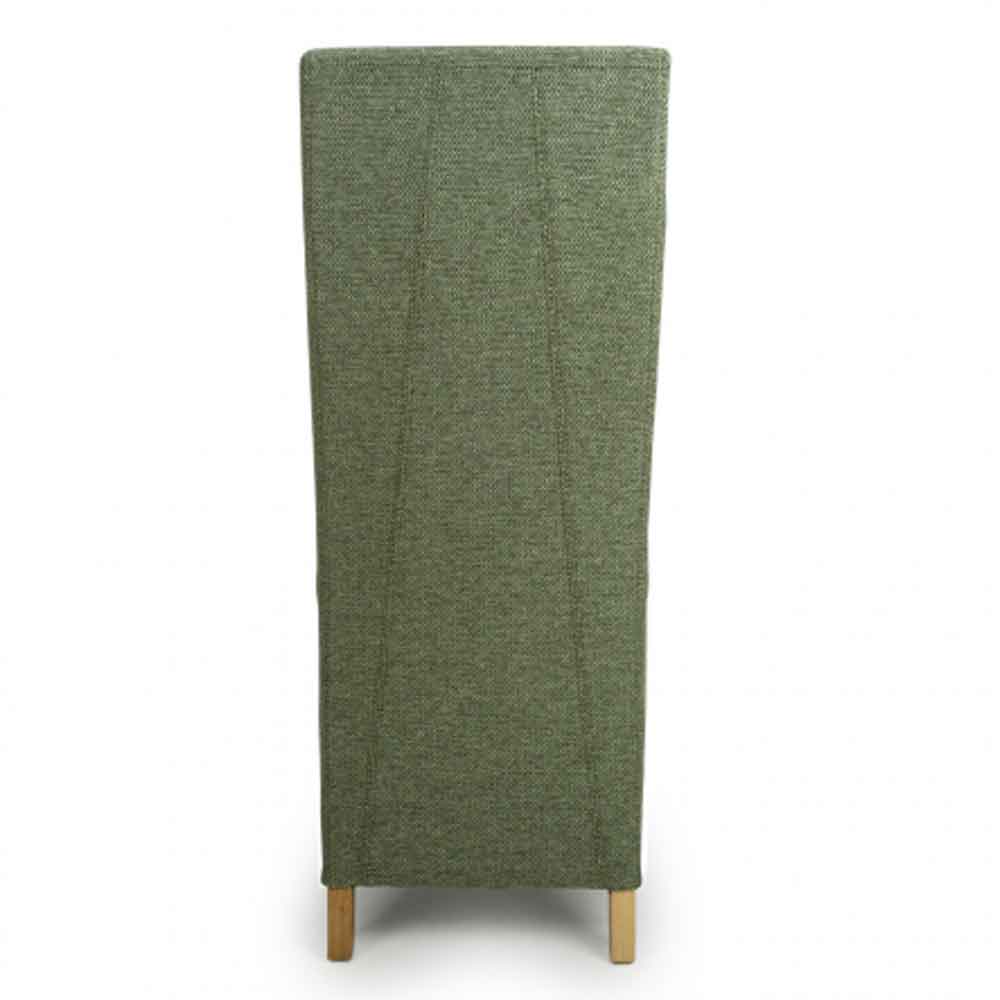 Basrah Fabric Dining Chairs In Pair - Green