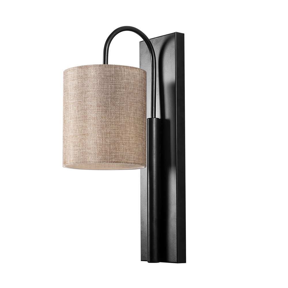 Baston Metal Wall Lamp in Black and Cream