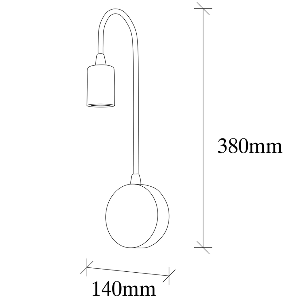 Baston Metal Wall Lamp in Vintage