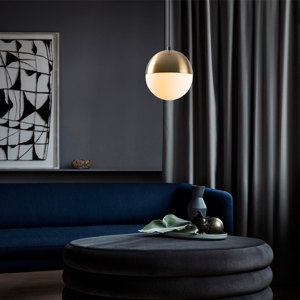 Bastos Metal Pendant Light in Vintage and White