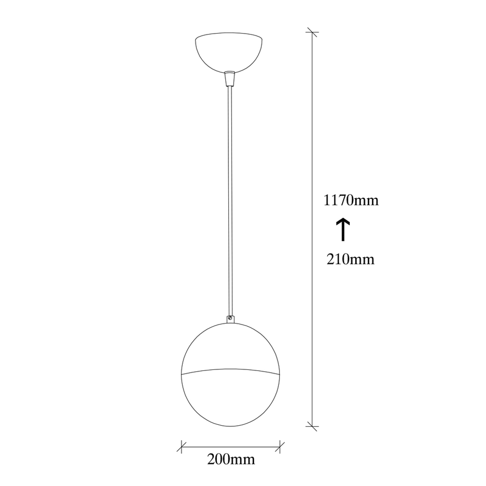 Bastos Metal Pendant Light in Vintage and White