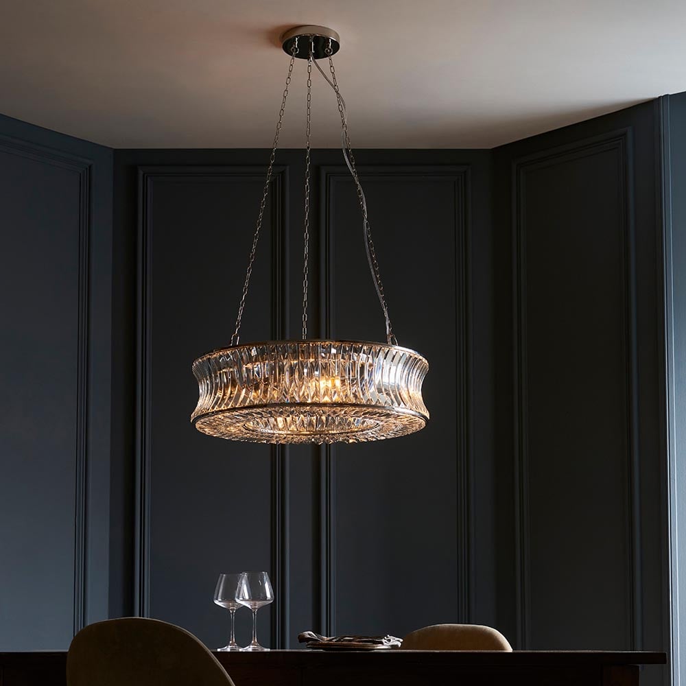 Read more about Bastrop concave glass pendant ceiling light in chrome
