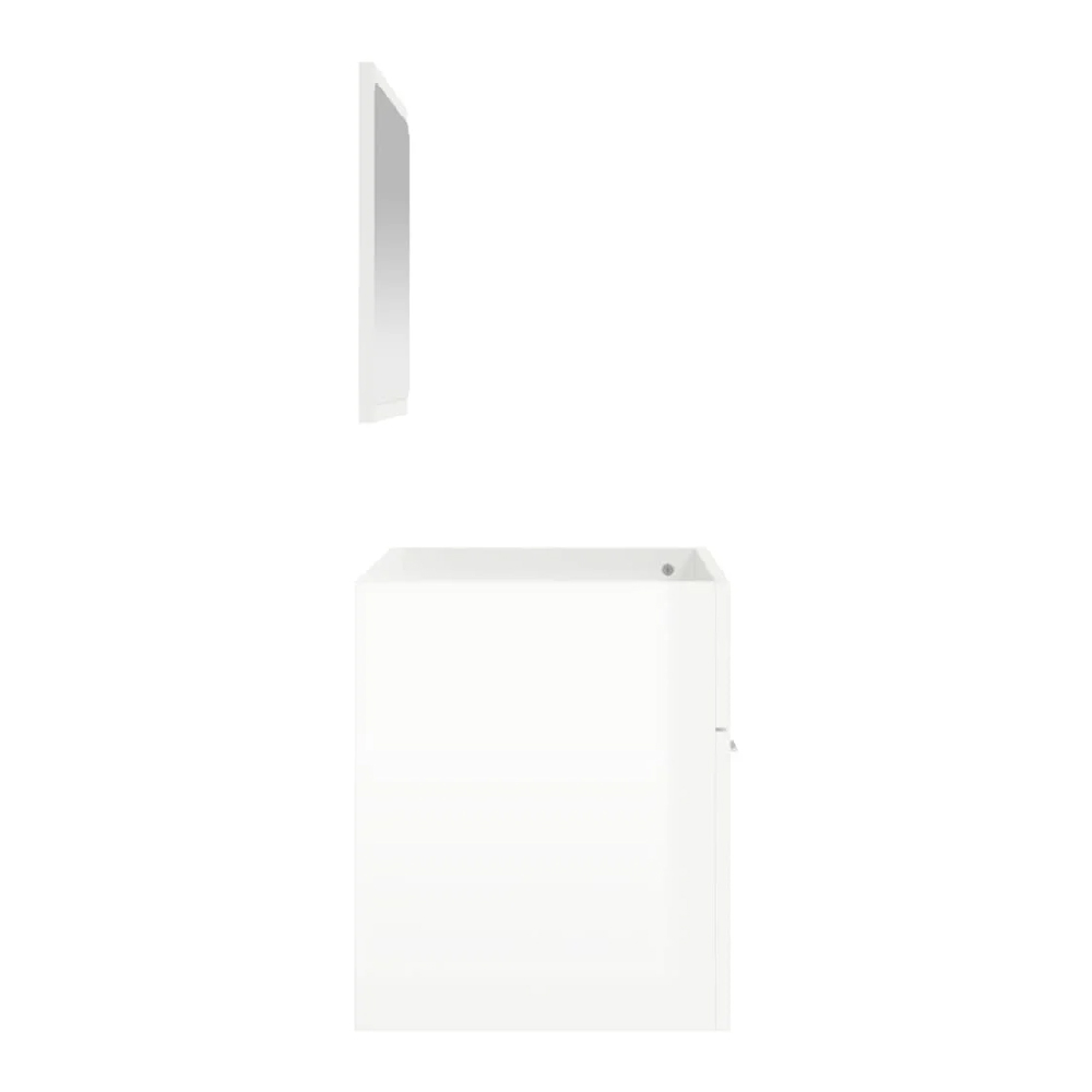 Bastrop High Gloss Bathroom Cabinet With Mirror In White