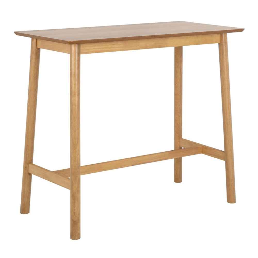 Bastrop Wooden Bar Table with 2 Stools in Matt Oak