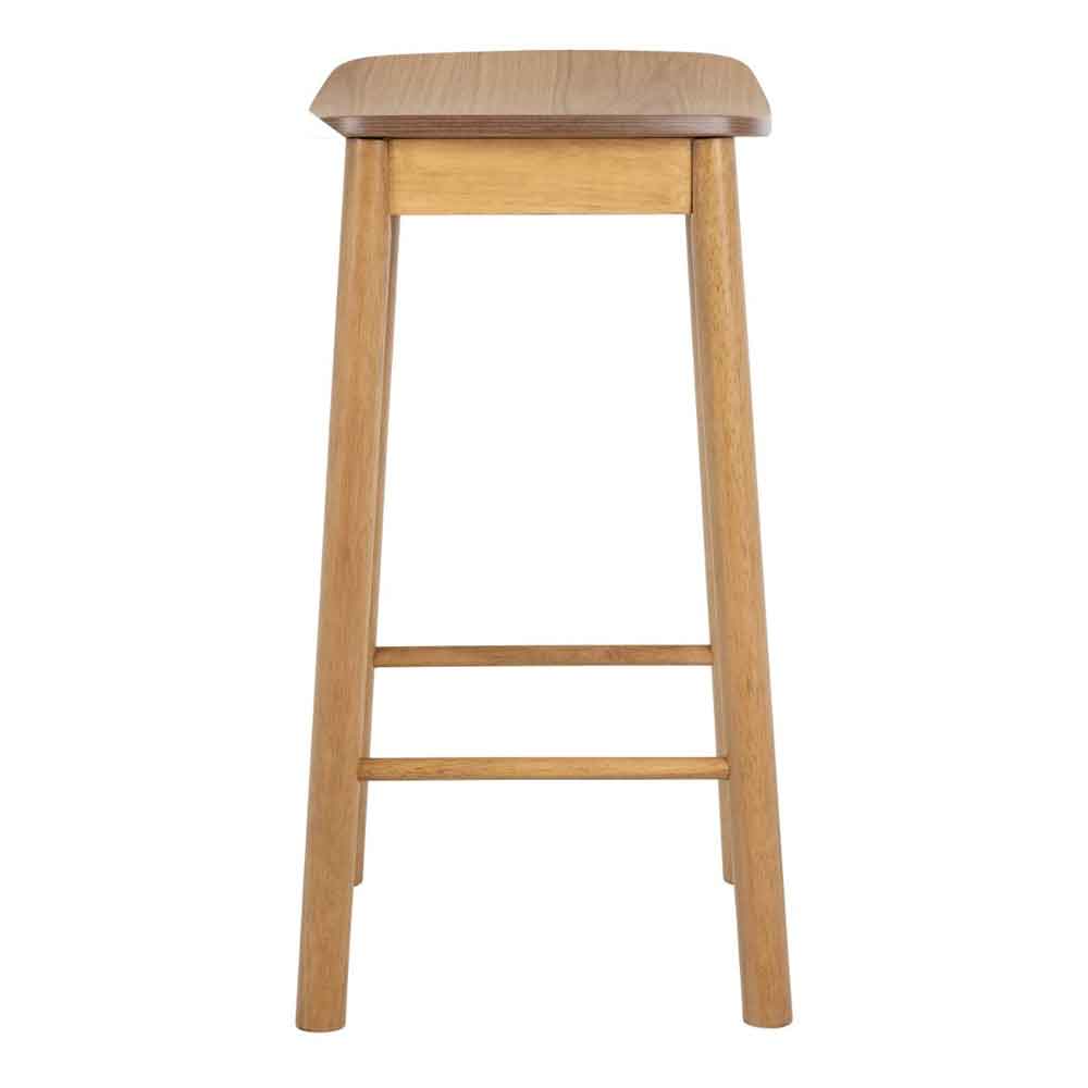 Bastrop Wooden Bar Table with 2 Stools in Matt Oak