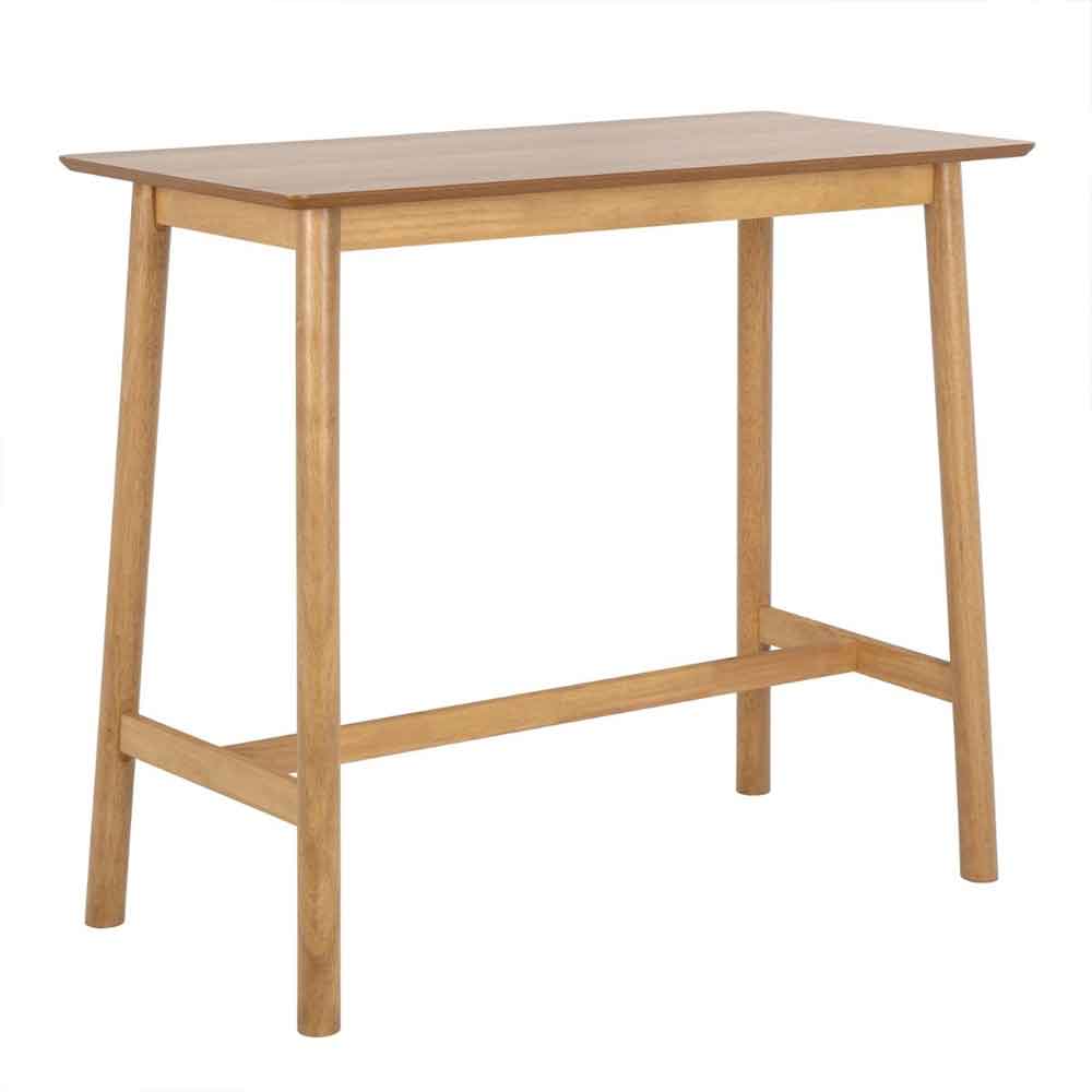 Bastrop Wooden Bar Table With 2 Stools In Matt Oak