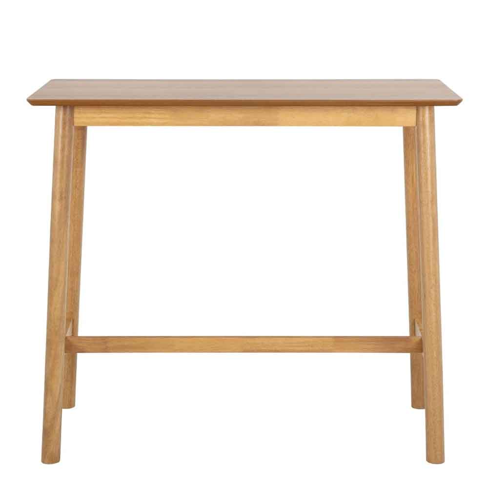 Bastrop Wooden Bar Table With 2 Stools In Matt Oak