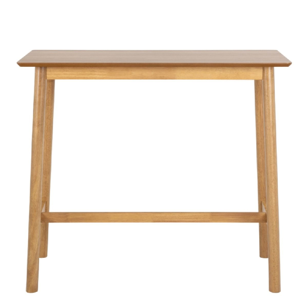 Bastrop Wooden Bar Table Rectangular In Matt Oak