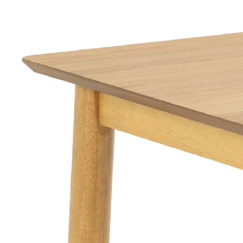 Bastrop Wooden Dining Table Rectangular In Matt Oak