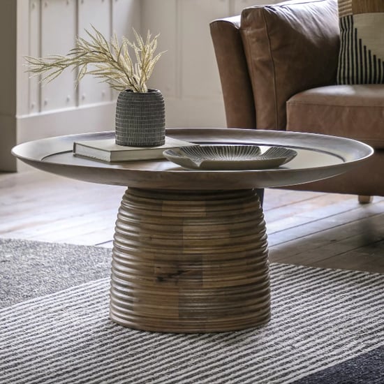 Read more about Batam wooden round coffee table in natural