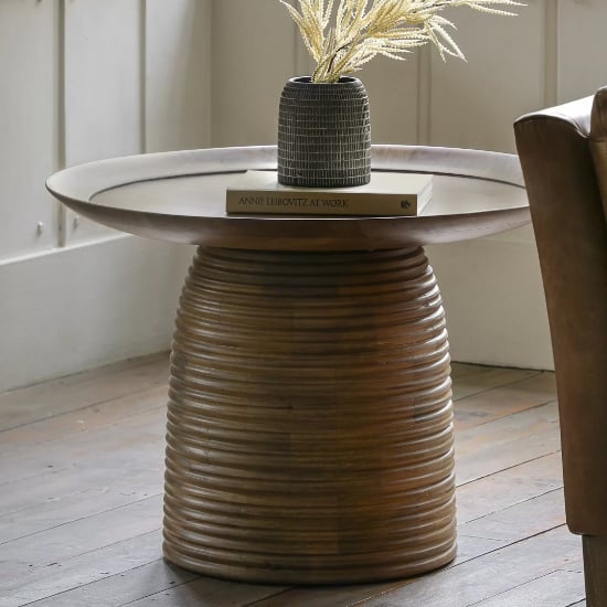 Read more about Batam wooden round side table in natural