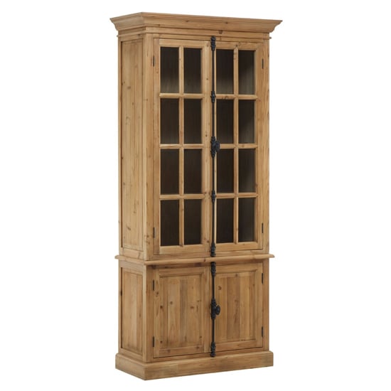 Photo of Batano large wooden 4 doors bookcase in natural