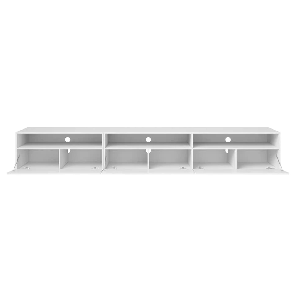 Batavia High Gloss TV Stand With 4 Flip Doors In White Matt