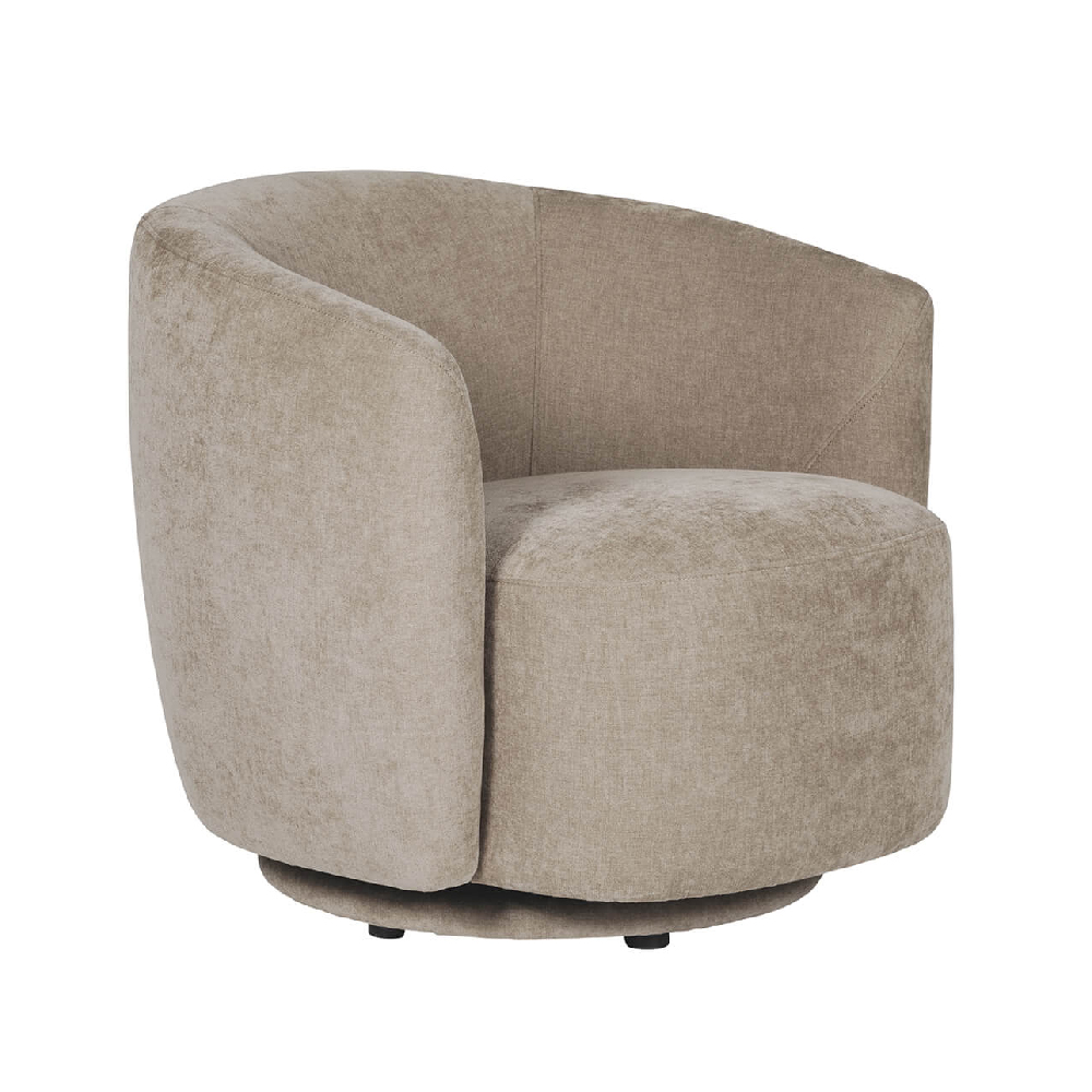 Read more about Batavia velvet swivel bedroom chair in natural