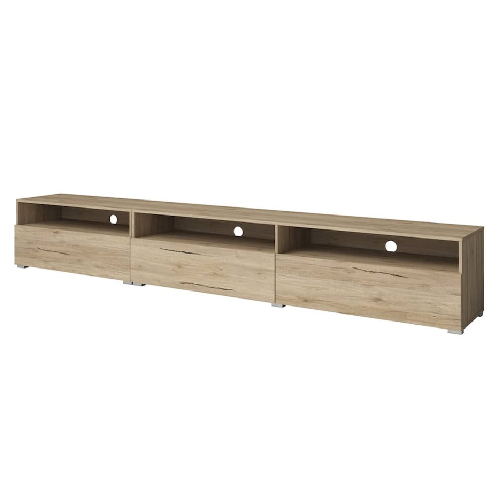 Batavia Wooden TV Stand With 4 Flip Doors In San Remo Oak