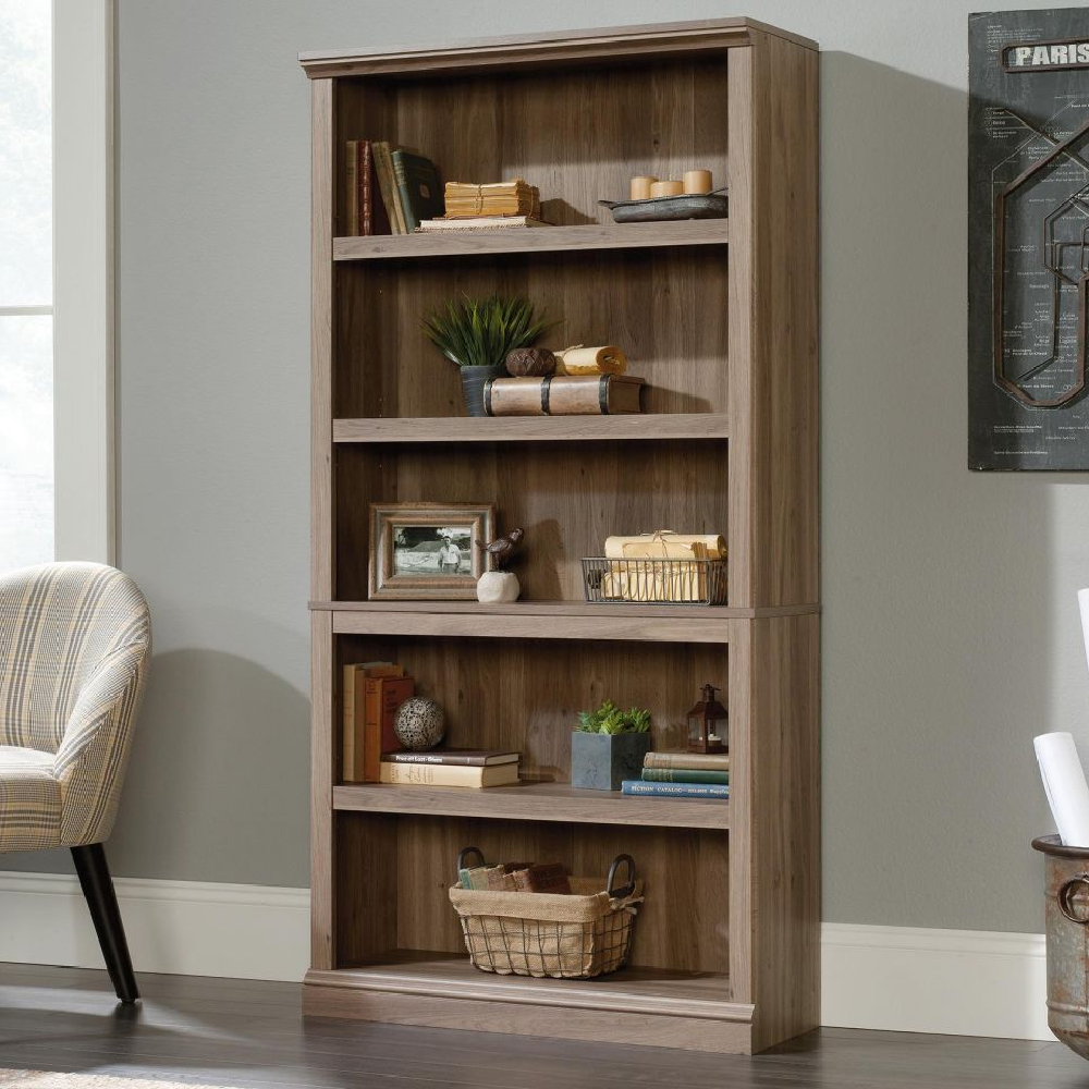 Read more about Batesville wooden bookcase with 5 shelves in salt oak