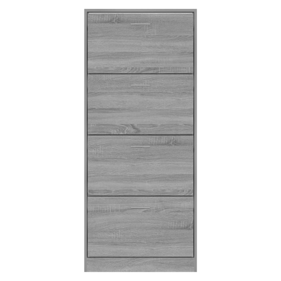 Oban Shoe Storage Cabinet With 4 Flaps In Grey Sonoma Oak